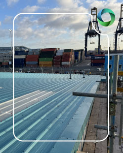 Industrial roofing specialists at work